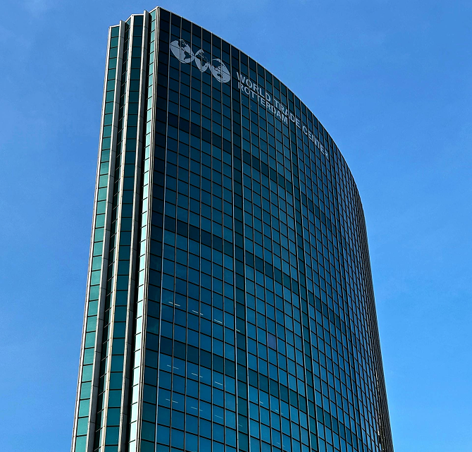 low-angle-shot-tall-city-building-with-blue-sky-background-new-york 1